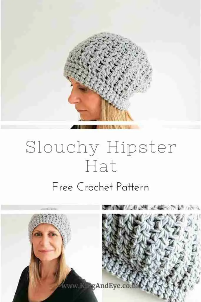 Slouchy hipster hat pin